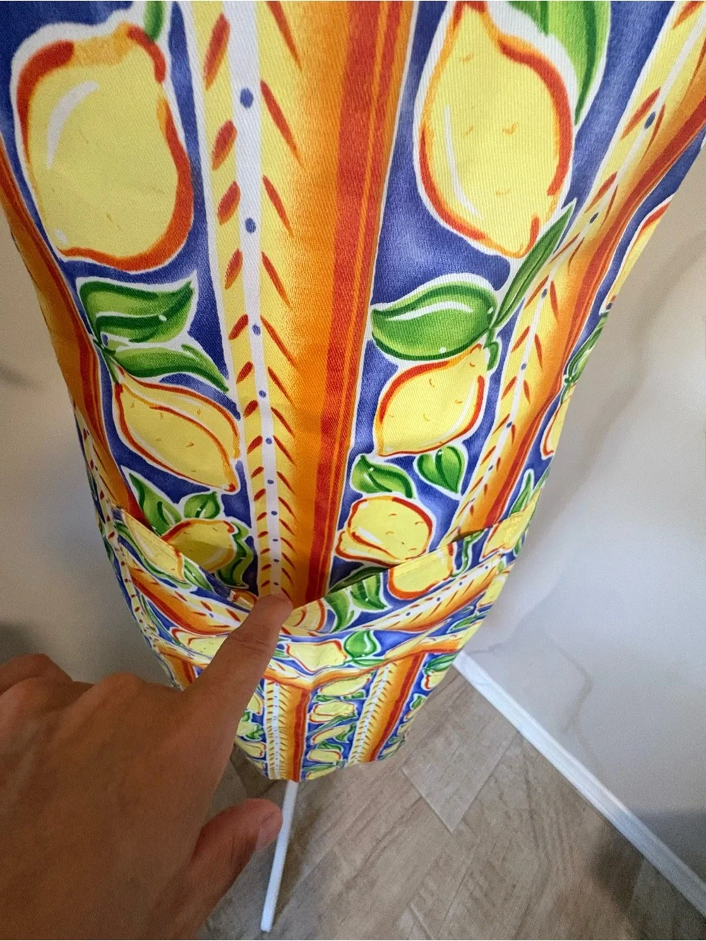 NWOT Lemon Print Kitchen Apron Mediterranean Italian Tuscan Adjustable